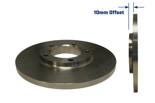 225mm non-vented rotor, stainless steel 10mm offset