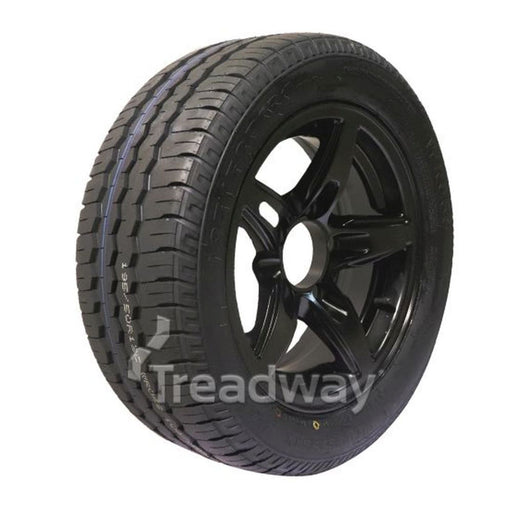 Wheel 13x5" Alloy Blade Satin Black 5x4.5" PCD Rim 
195/50R13C 8ply Tyre WR068 Velocity