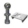 Towball Hi-rise 50mm x 3/4" , 2000kg zinc plated / retainer